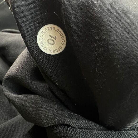 Lululemon On The Right Track Womens Pants Black Loose Fit Slit Hem Size 10 - Picture 6 of 11